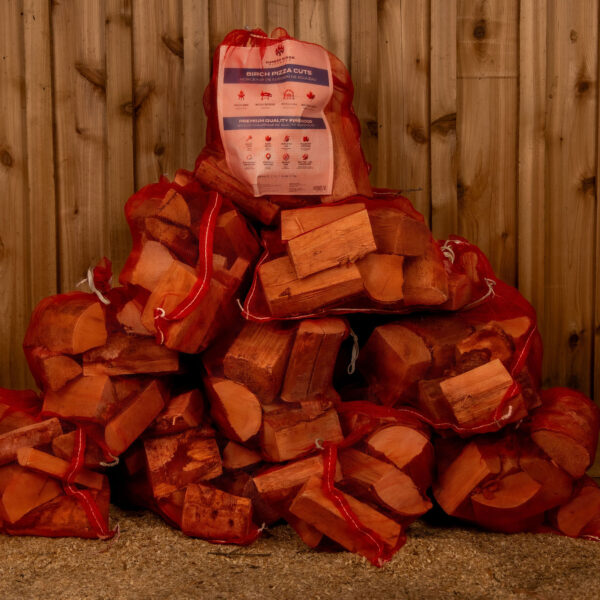 10 Pack Birch Pizza Wood Firewood Bags