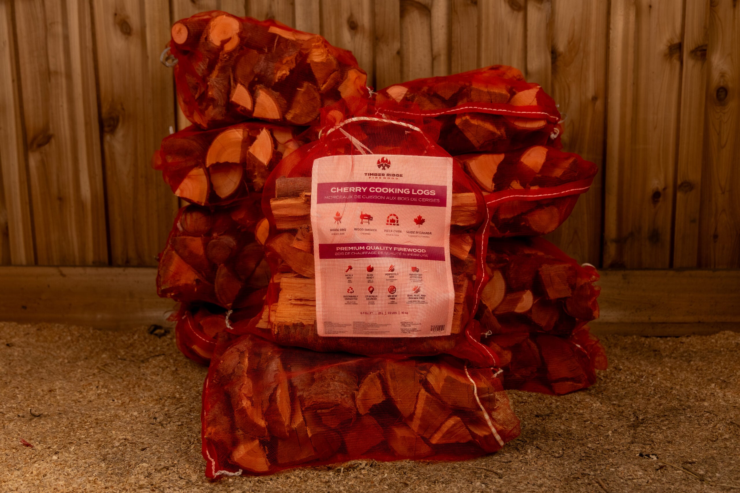 10 Pack Cherry Cooking Logs Firewood Bags Deal