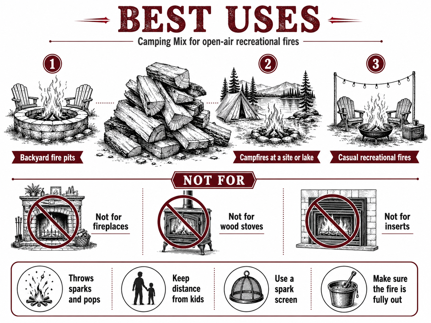 Best Uses Camping Mix Firewood Timber Ridge