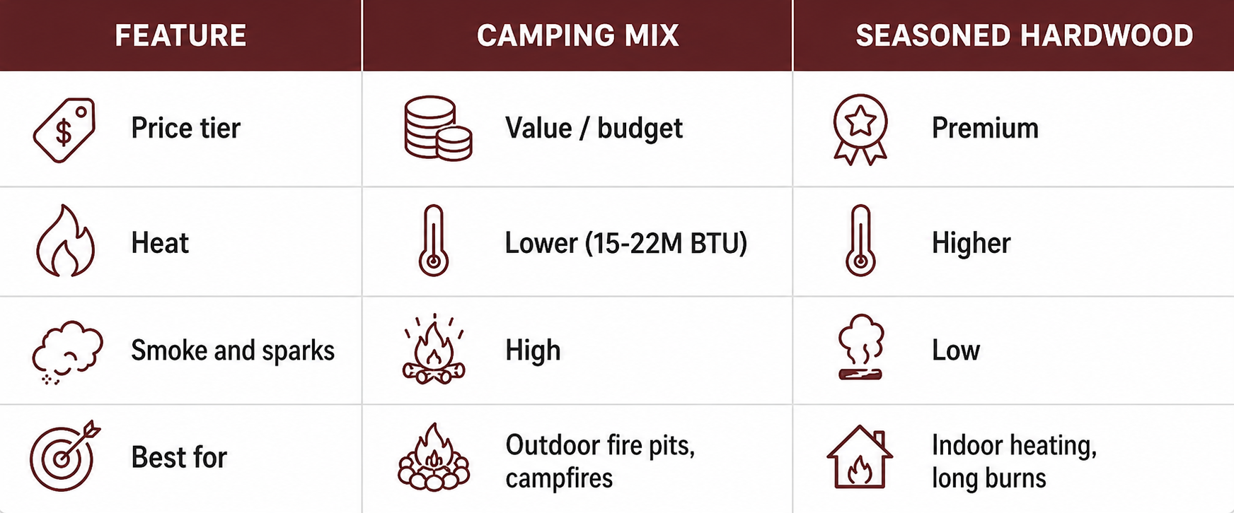 Table Camping Mix Firewood Timber Ridge