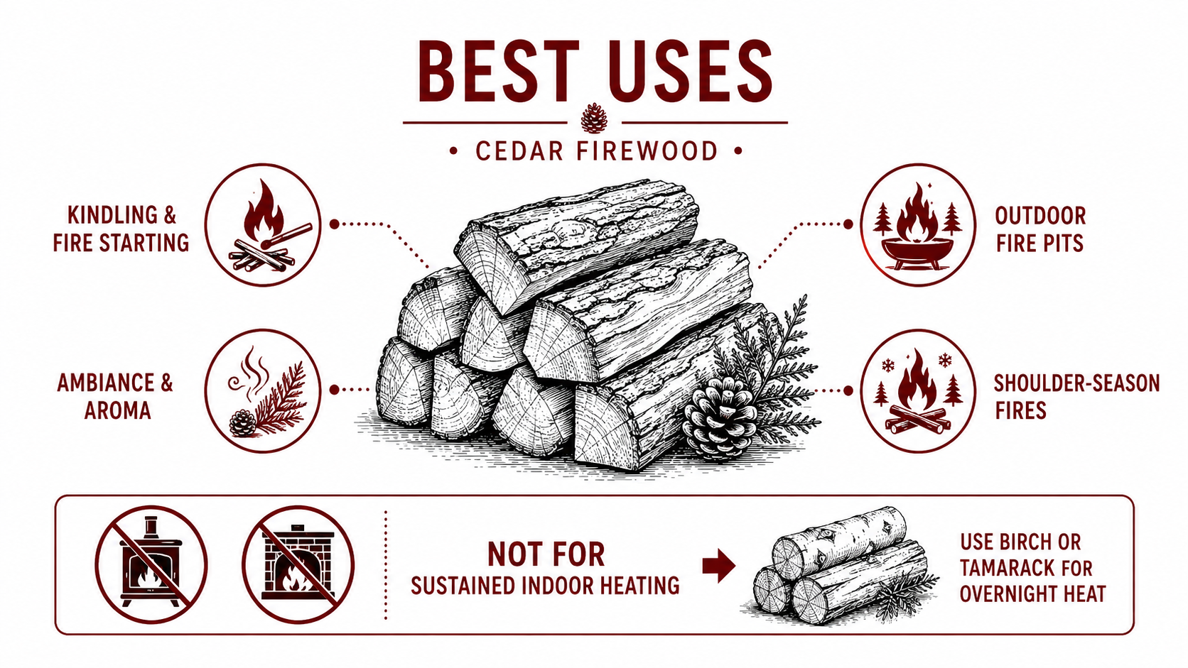 Best Uses Cedar Firewood Timber Ridge
